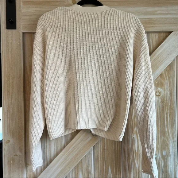 Reformation Cream Button-Up Cardigan Sweater Size Small - Picture 7 of 12